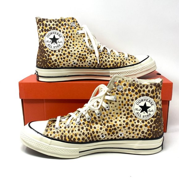 Converse Men's Size CHUNK 70 HI Light Twine Brown Egret Canvas Sneakers 167483C - Picture 2 of 10